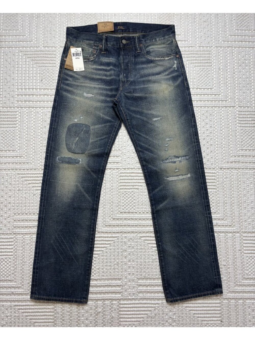 Polo Ralph Lauren Japanese Selvage denim Jeans reworked repaired vintage faded